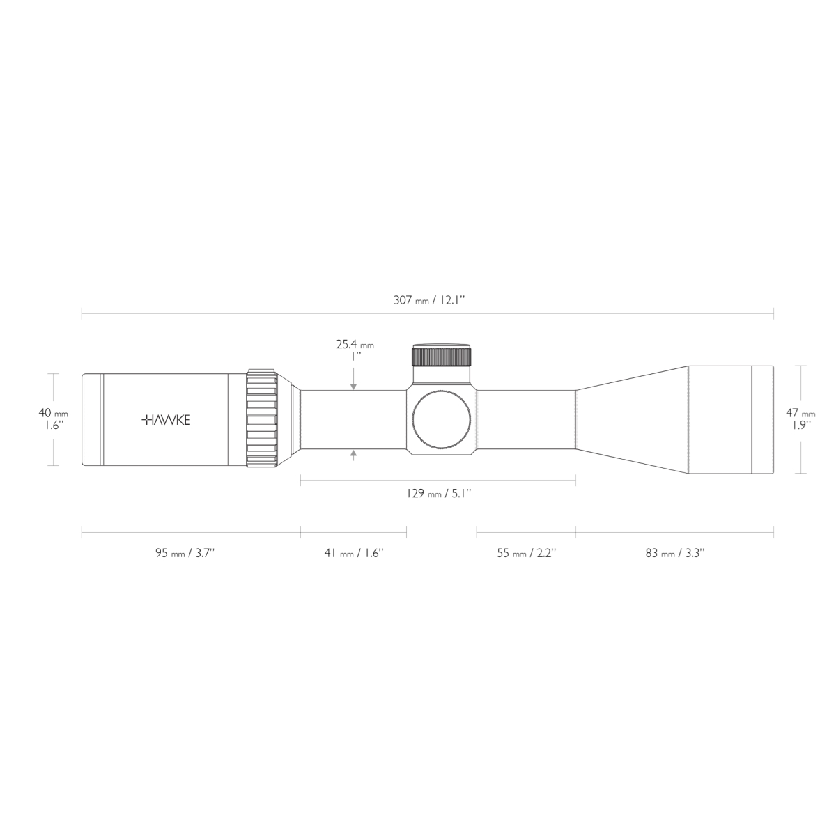 Hawke Optics Vantage IR 3-9x40 L4A Dot 1" Rifle Scope