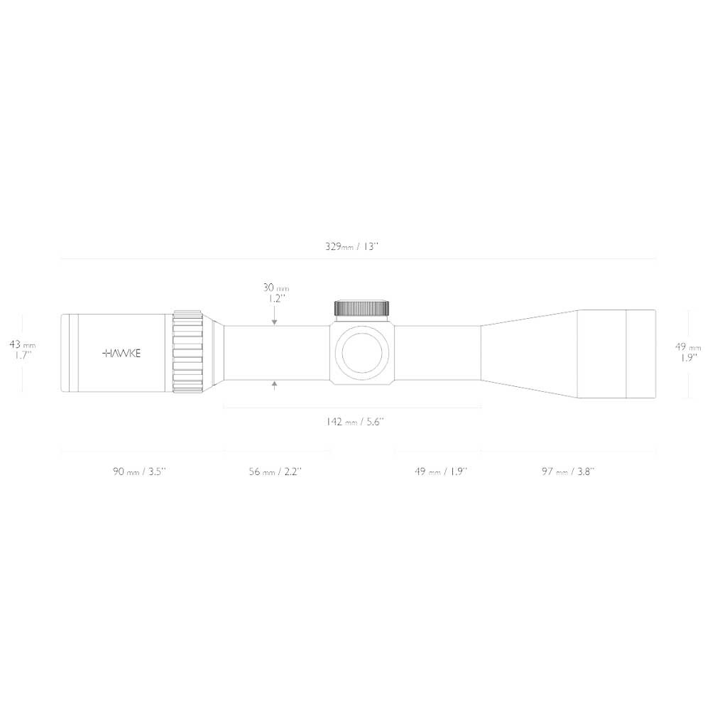 Hawke Vantage WA 3-9x42 IR L4A 30mm Rifle Scope