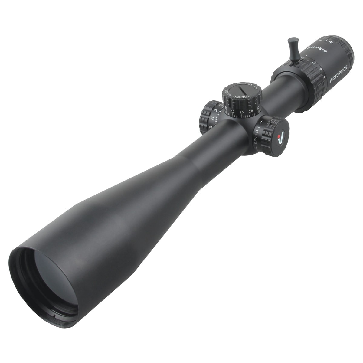 Victoptics S4 6-24x50 SFP 1/10 MRAD Non IR MDL Rifle Scope - Includes Picatinny Mounts