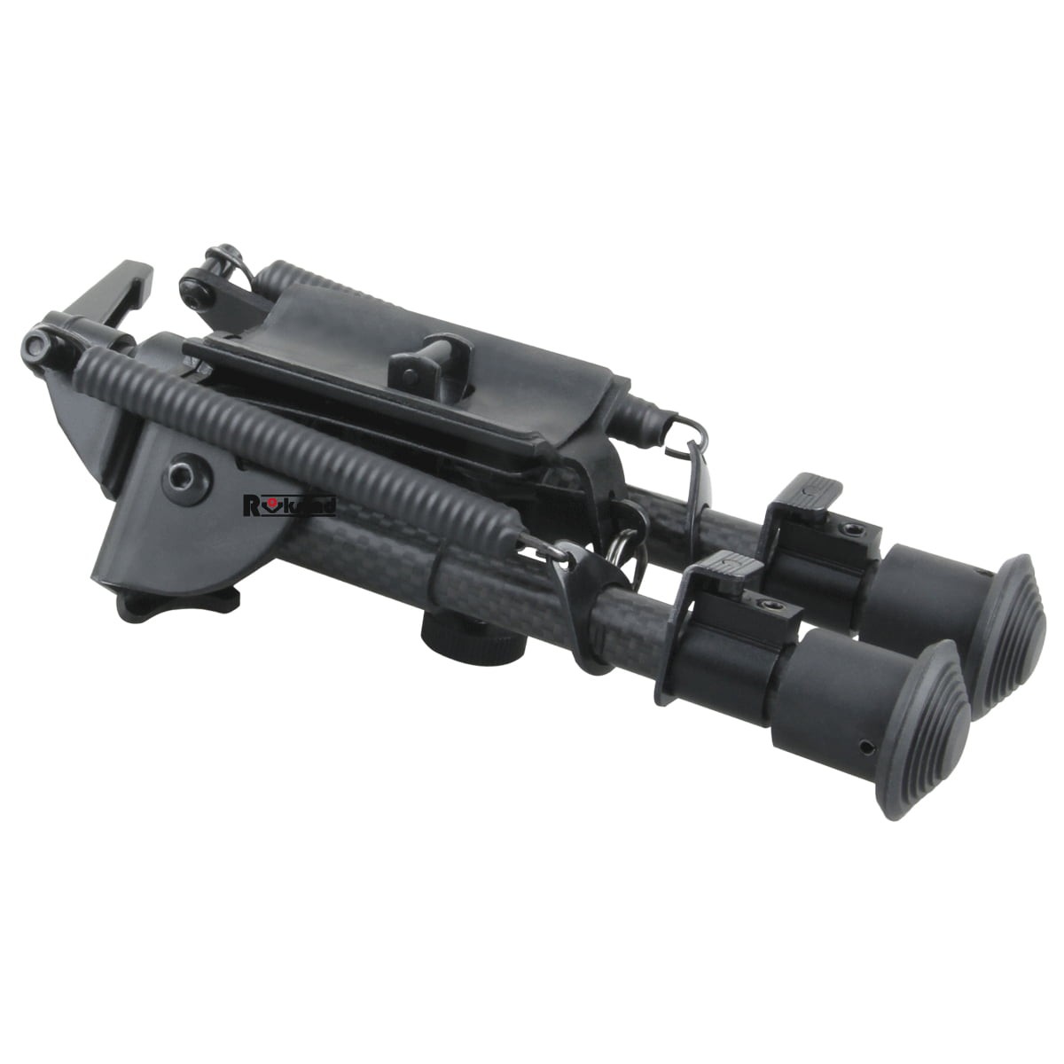 Rokstad 6-9 inch Swivel Bipod for Q/D Swivel with Lever Lock and  Carbon Fibre Legs 