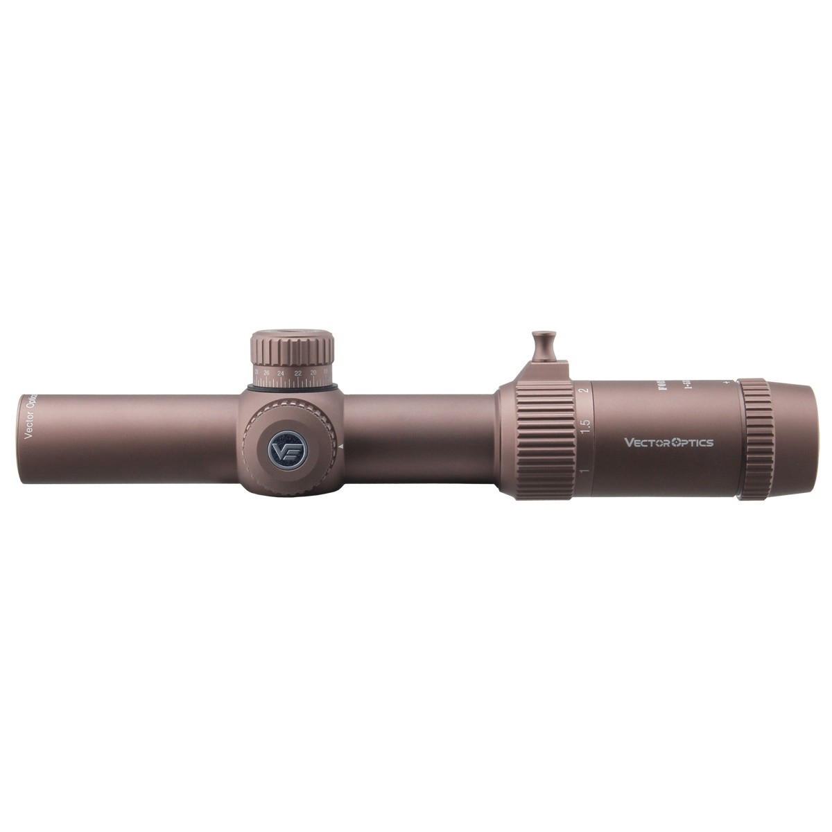 Vector Optics Forester 1-5x24 SFP Gen II Illuminated VFD-2 1/2 MOA  FDE Rifle Scope