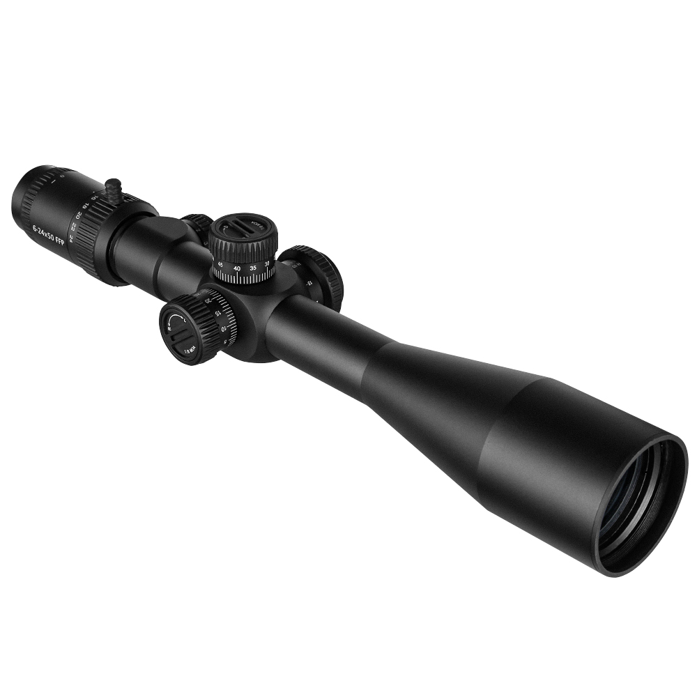 SPINA Optics Toxin HD 6-24x50 FFP Illuminated MOA-X SF 30mm 1/8 MOA Rifle Scope