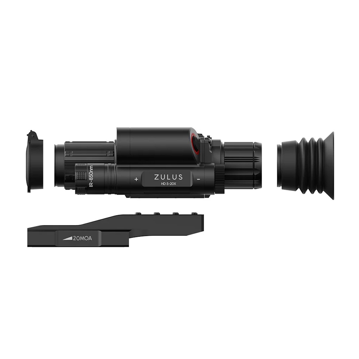 **OPEN BOX RETURN** DNT Optics ZULUS HD 5-20X Digital Night Vision Scope With LRF And Ballistic Calculator - OBR36