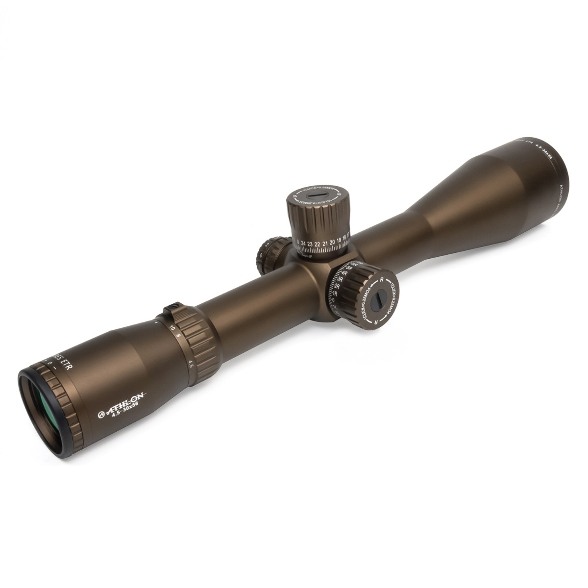 Athlon Ares ETR 4.5-30x56 FFP MOA IR Rifle Scope Brown