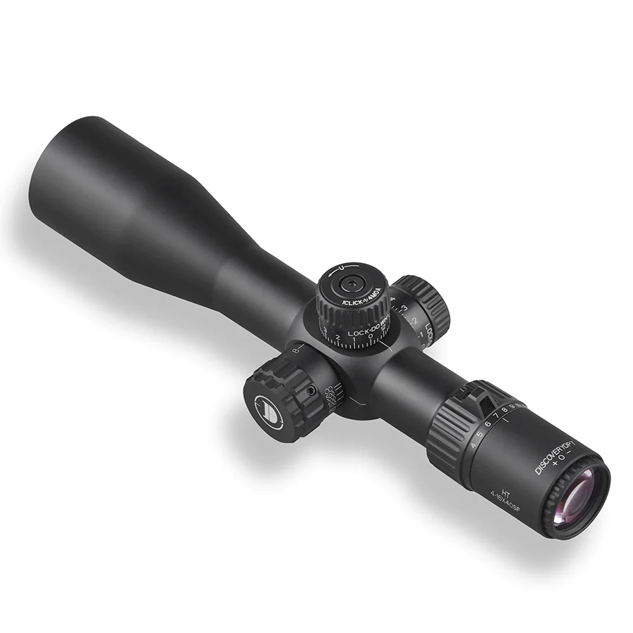 Discovery Optics HT 4-16x40 SF FFP MOA SF 1/4 MOA LT Rifle Scope with Rings