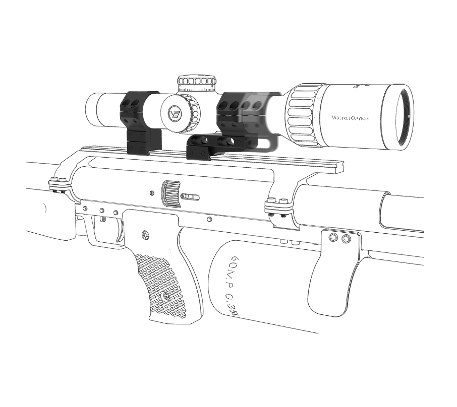Vector Optics 30mm Adjustable Cantilever Dovetail Rifle Scope Rings