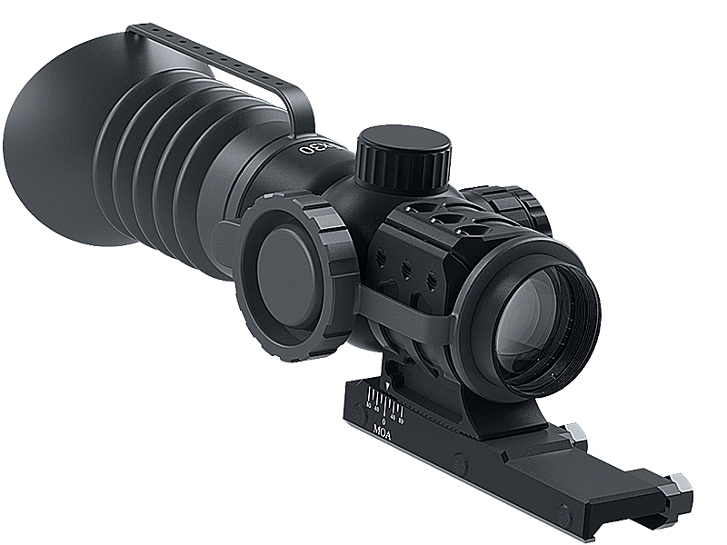 Immersive Optics 5x30 Mildot w/MOA ADJ MOUNTS Prism Rifle Scope