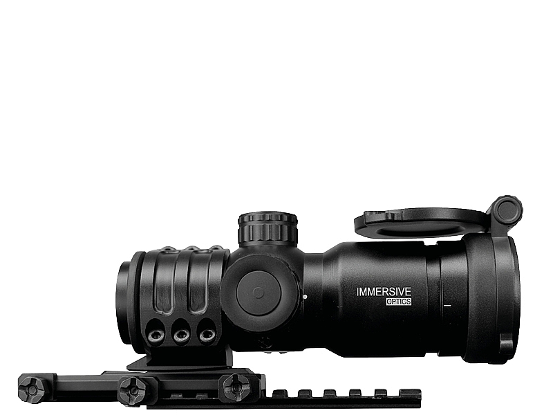Immersive Optics 5x30 Pro Mildot Rapid Prism Scope with MOA Adjustable Mounts 