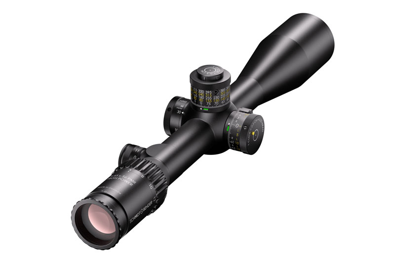 Schmidt & Bender PM II High Power 5-45x56 FFP P4F MTC/LT/DT/ST/CT CW 0.1 MRAD Zero Stop Rifle Scope