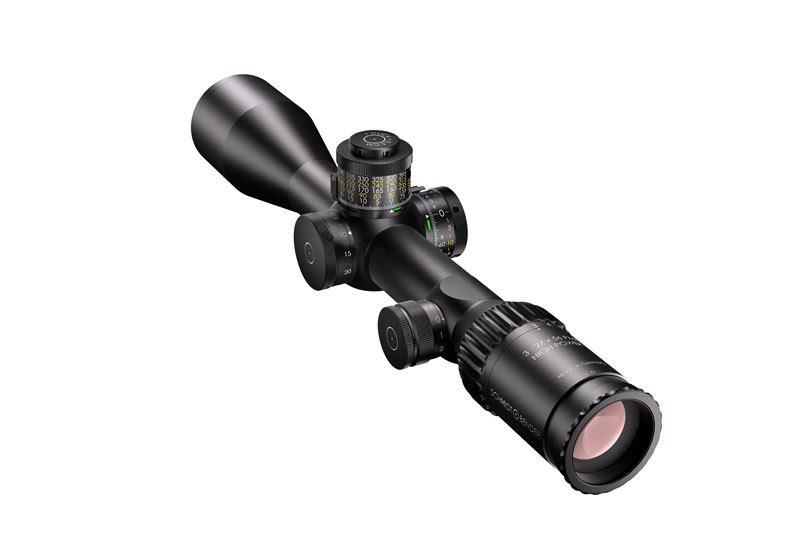 Schmidt & Bender PM II High Power 3-27x56 FFP GR2ID Multi Turn 2 0.05 MTC LT DT II + CCW Rifle Scope 