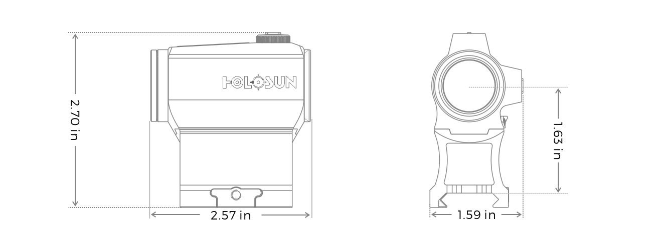 Holosun HS403B 2 MOA Red Dot Sight with Shake Awake