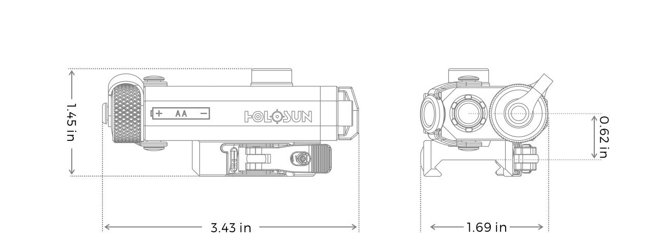Holosun LS117R Colimated Red Laser Aiming Device with QD mount