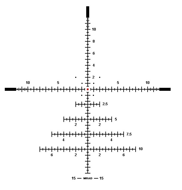 IOR Recon 4-28x50 FFP MIL MP8-X1 IR Rifle Scope Reticle