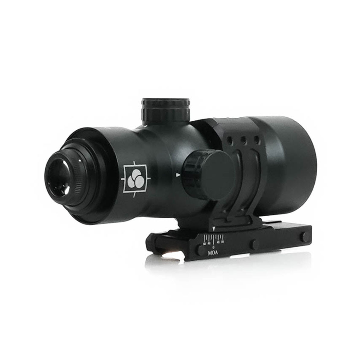 Preowned Immersive Optics 14x50 Prismatic Scope MilDot with MOA Adjustable Extended Mounts - PO552
