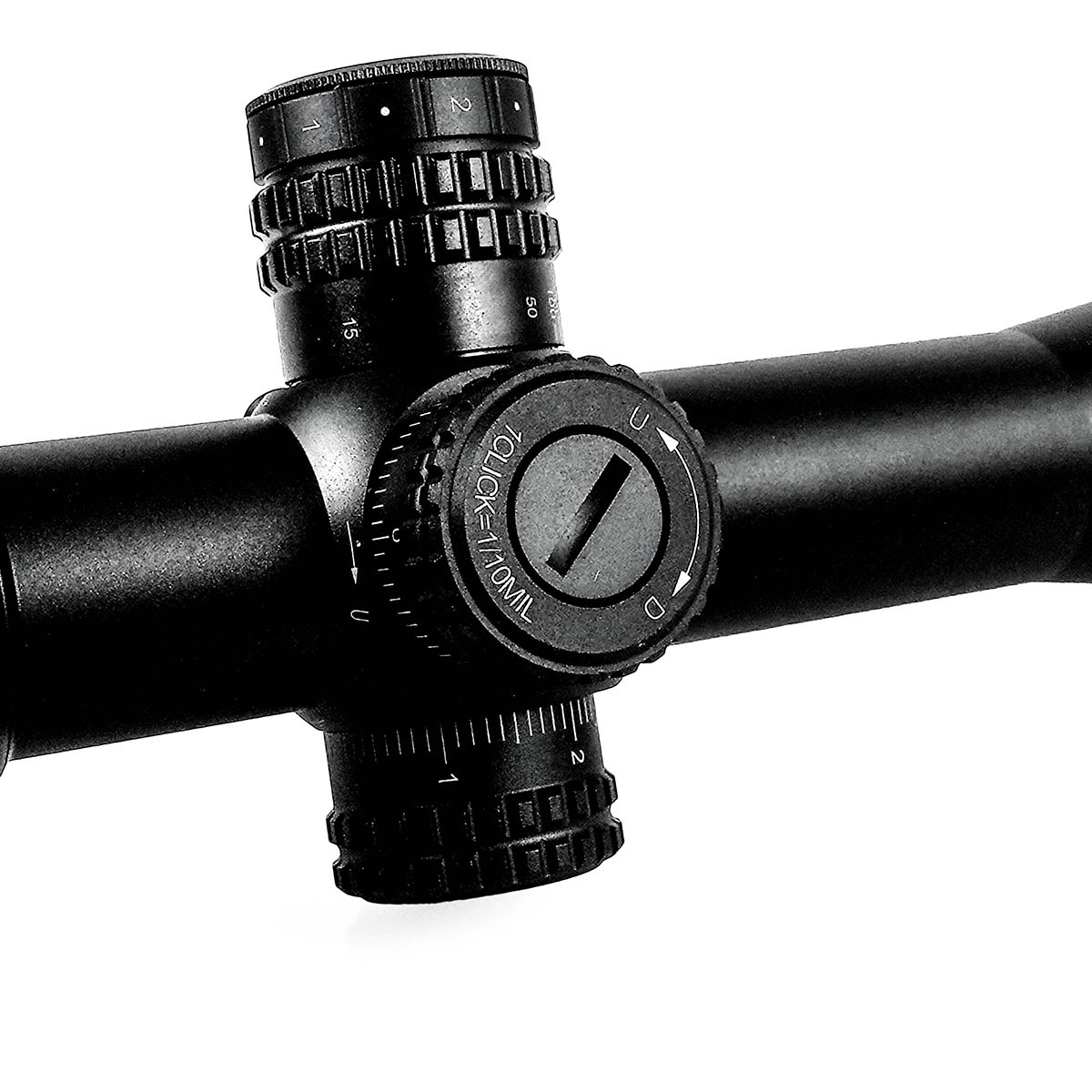 Ex-Demo ELLTECH UCS 6-24x44 FFP MR1X 0.1 MRAD Illuminated Rifle Scope + WULF 30mm/1 inch Picatinny Mount - EXDEM-0105