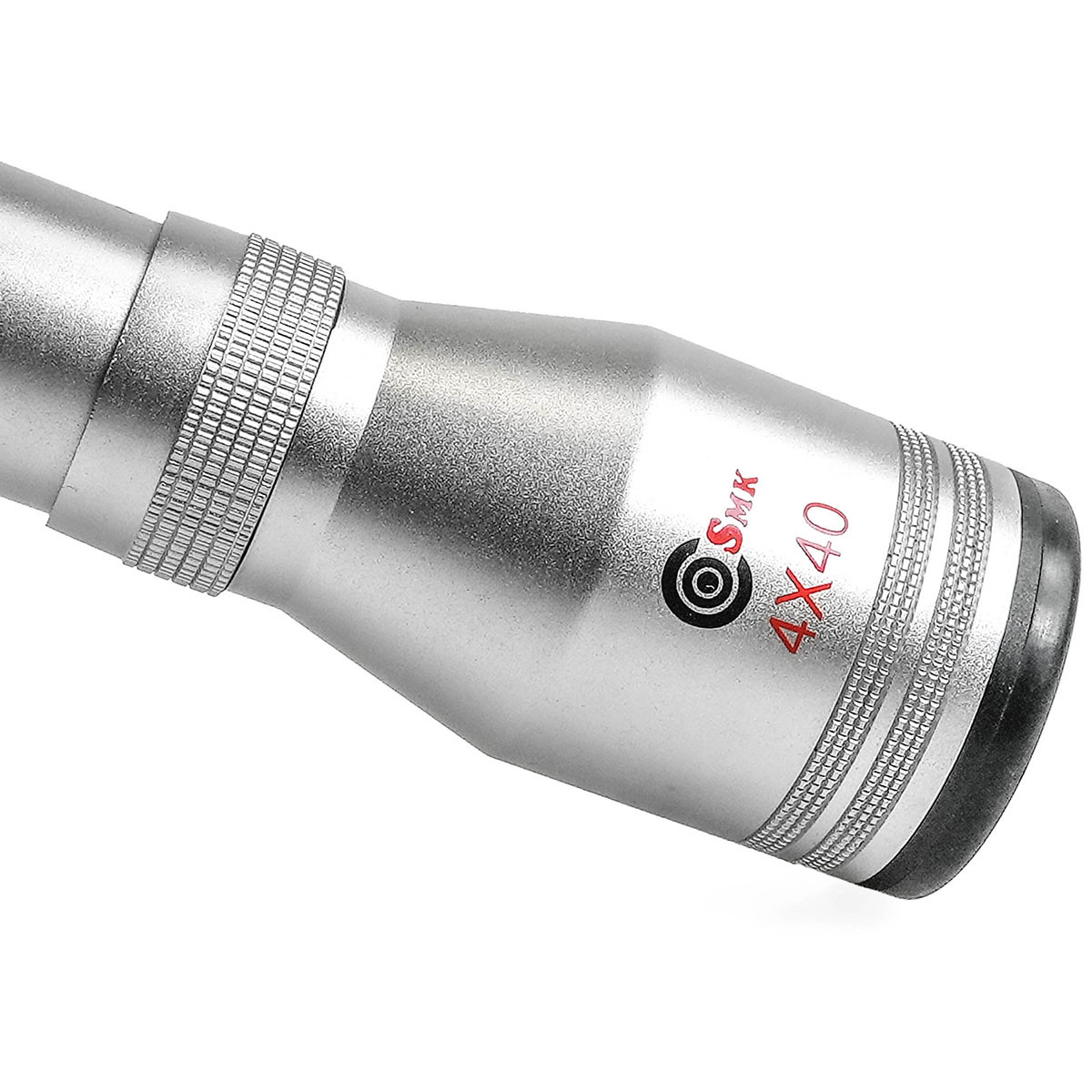 Preowned SMK 4x40 Duplex 1/4 MOA Silver Rifle Scope - PO720