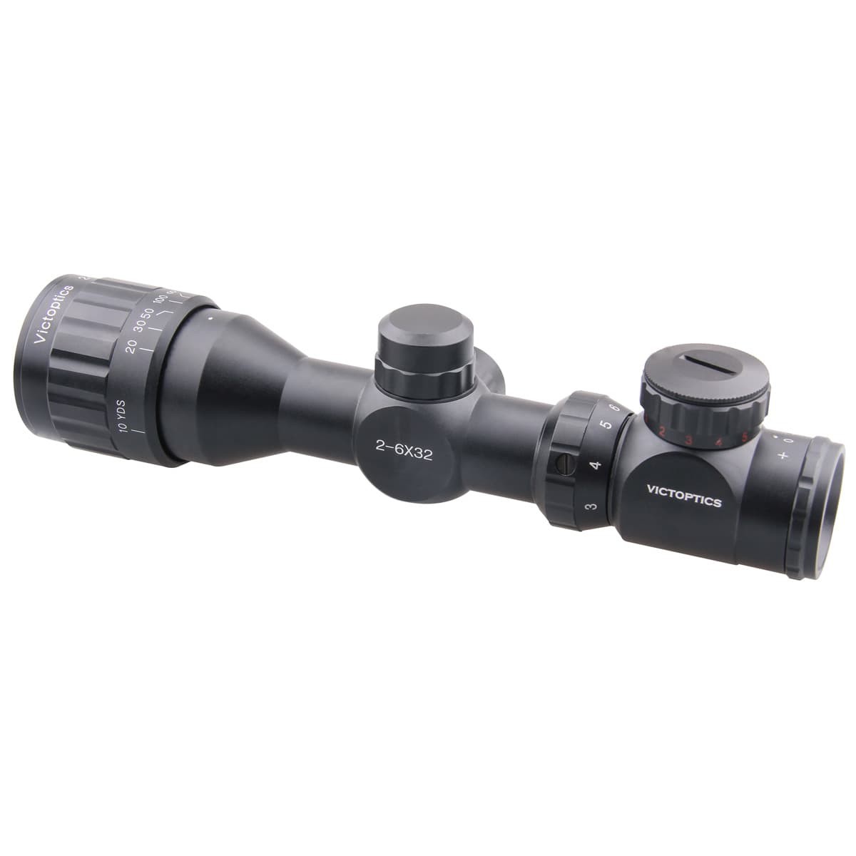 Victoptics 2-6 x 32 AOE SFP Illuminated Rangefinder reticle Rifle Scope - Free Mounts