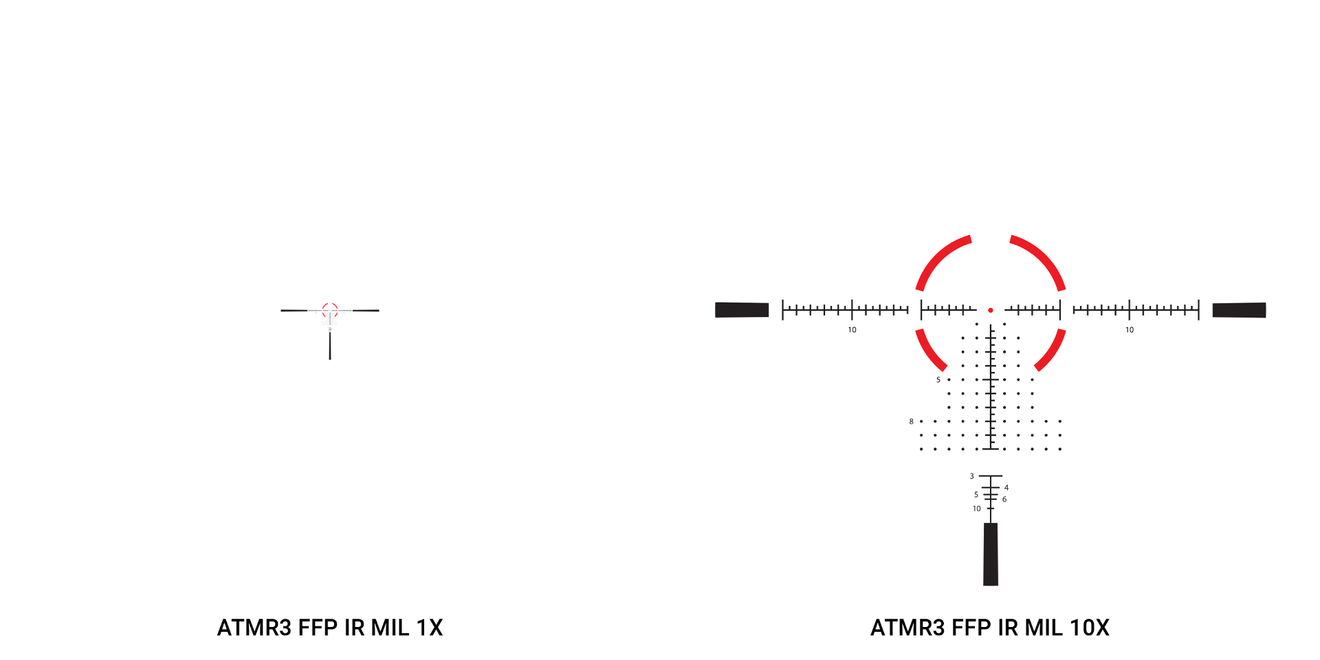 Athlon Ares 1-10x24 ETR UHD FFP IR ATMR3 MIL 0.1 MRAD Rifle Scope