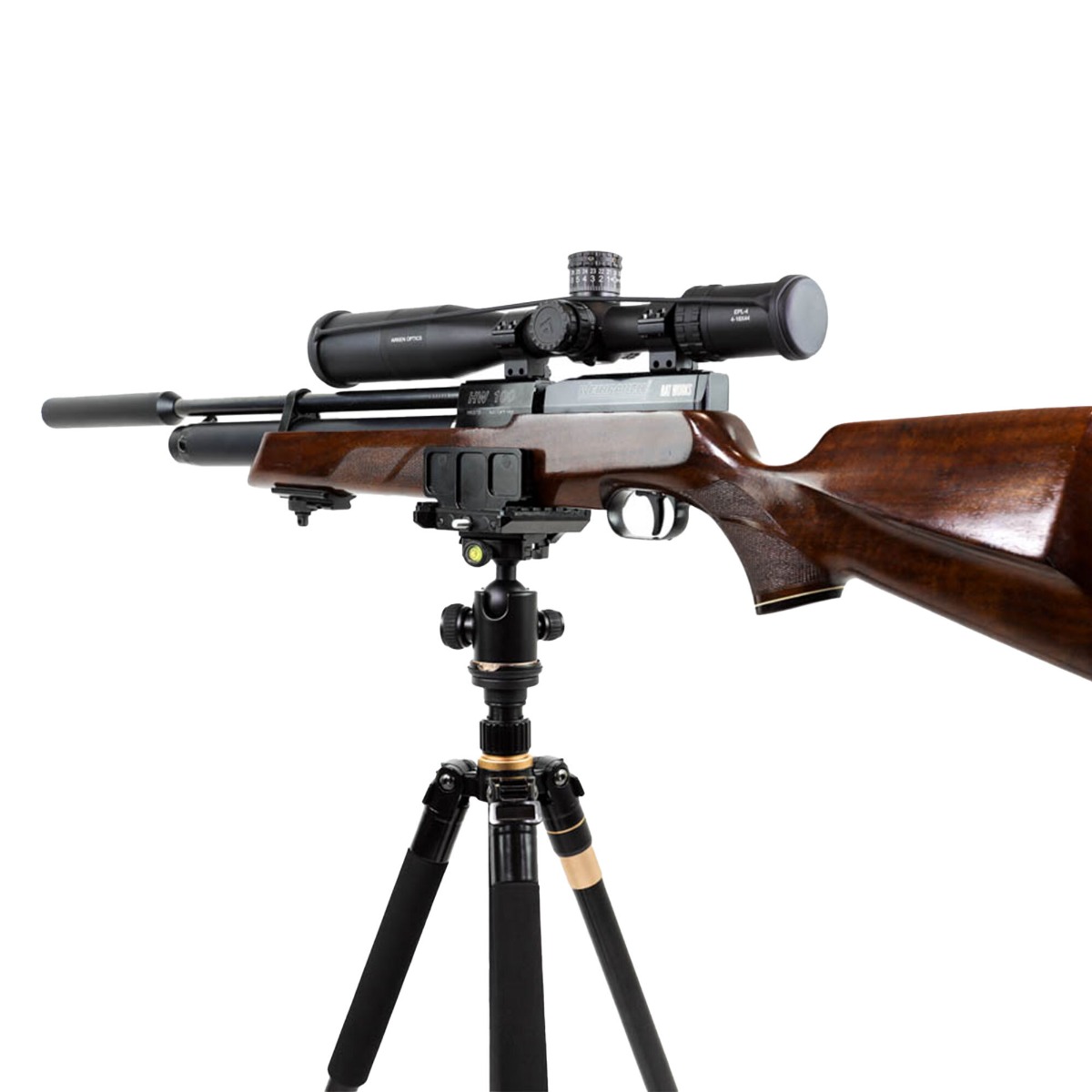 BASE Optics Ball Head Carbon Fibre Tripod (10kg Load) with Gun Saddle Shooting Rifle Rest