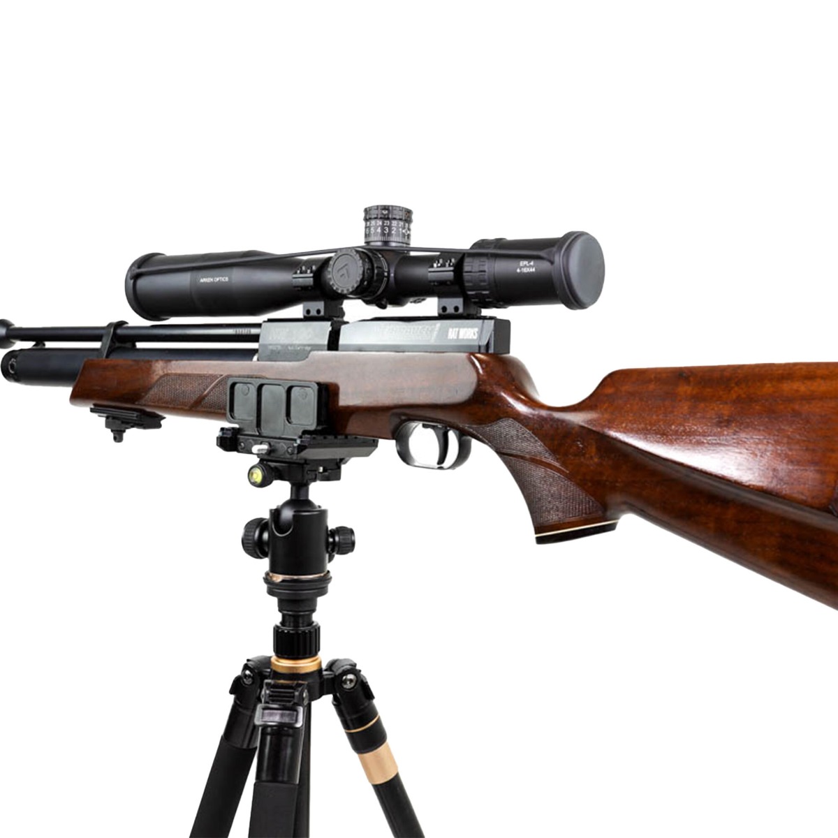 BASE Optics Ball Head Aluminium Tripod (10kg Load) with Gun Saddle Shooting Rifle Rest