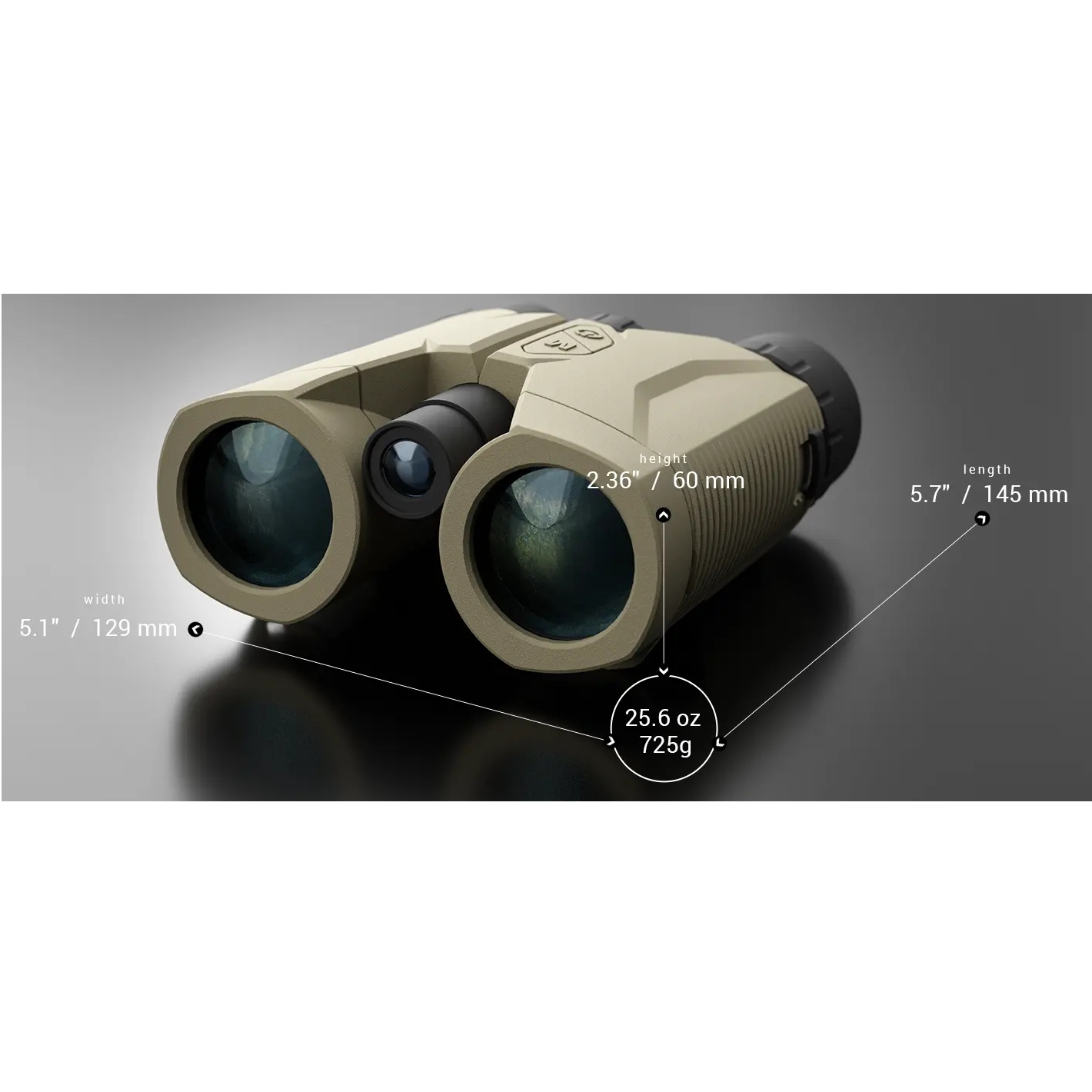 ATN 10x42 LaserBallistics 3000 Laser Rangefinding Binoculars