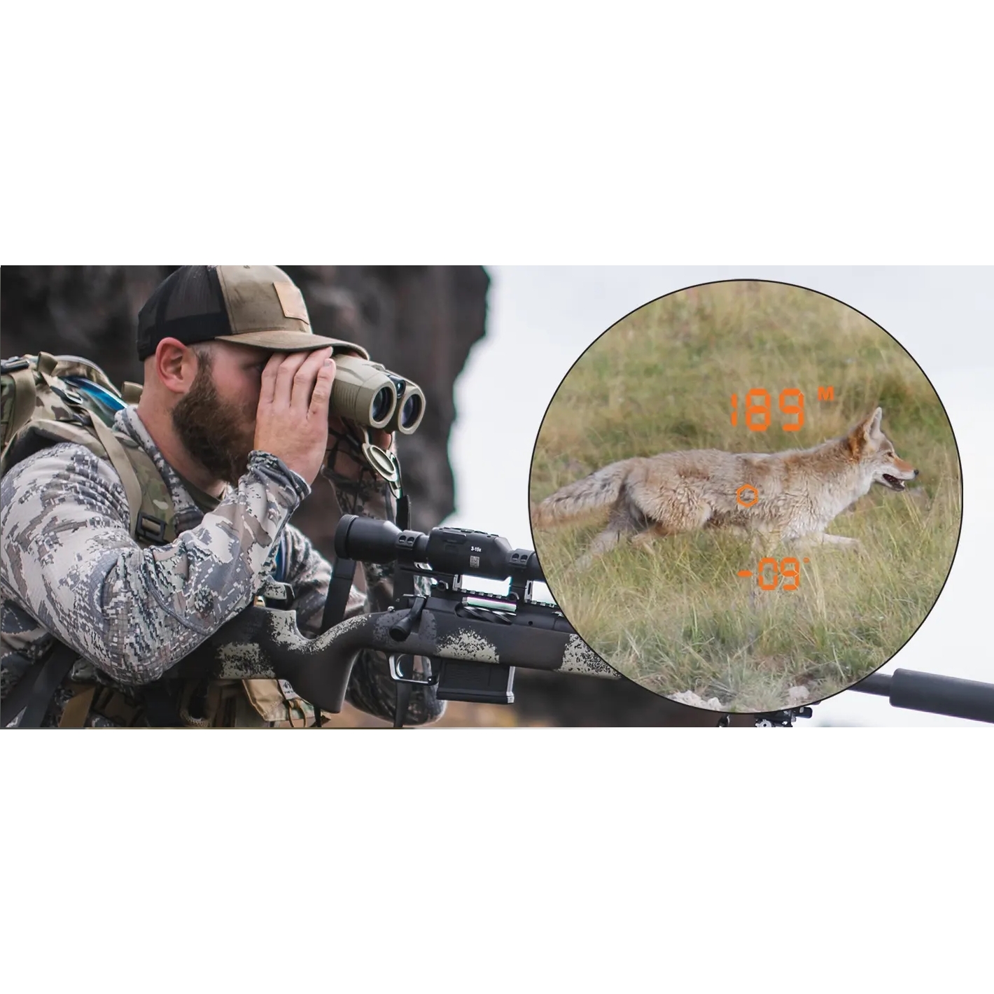 ATN 10x42 LaserBallistics 3000 Laser Rangefinding Binoculars