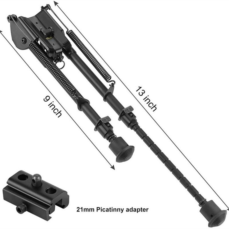 T-Eagle HDP-9 Aluminium 9-13 Inch Adjustable Bipod with Picatinny Adaptor