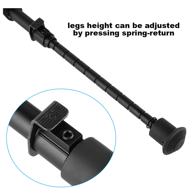 T-Eagle HDP-9 Aluminium 9-13 Inch Adjustable Bipod with Picatinny Adaptor