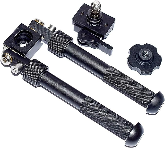T-Eagle V8 Aluminium 6-9 Inch Notched Leg Bipod with Swivel Stud Picatinny Mount