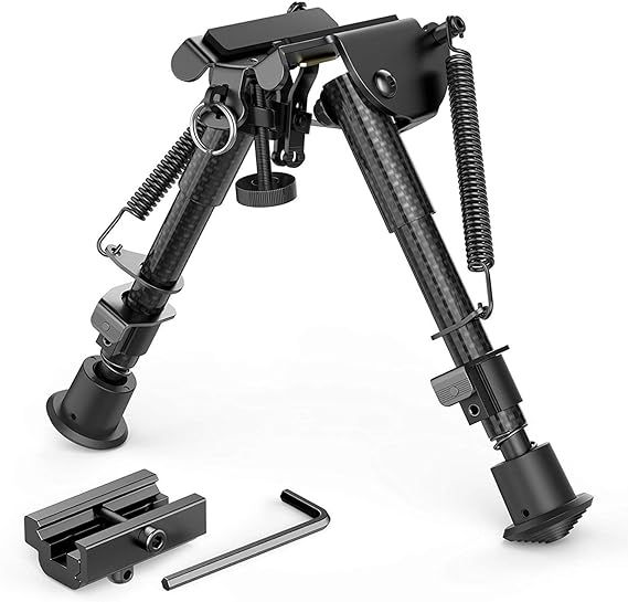 T-Eagle HDTXW-9 Carbon Fibre / Aluminium 9-13 Inch Notched Leg Bipod with Picatinny Mount