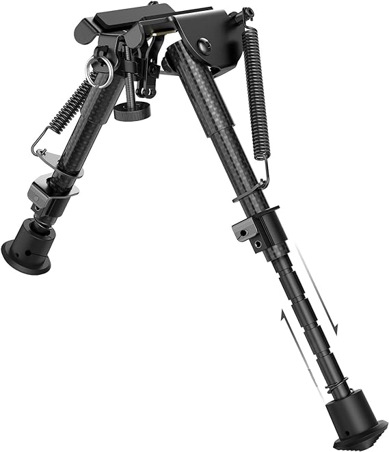 T-Eagle HDTXW-9 Carbon Fibre / Aluminium 9-13 Inch Notched Leg Bipod with Picatinny Mount