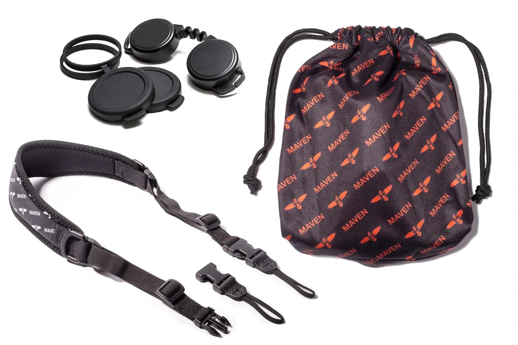 Maven Optics C2 7x28 Binoculars in Standard Grey / Orange