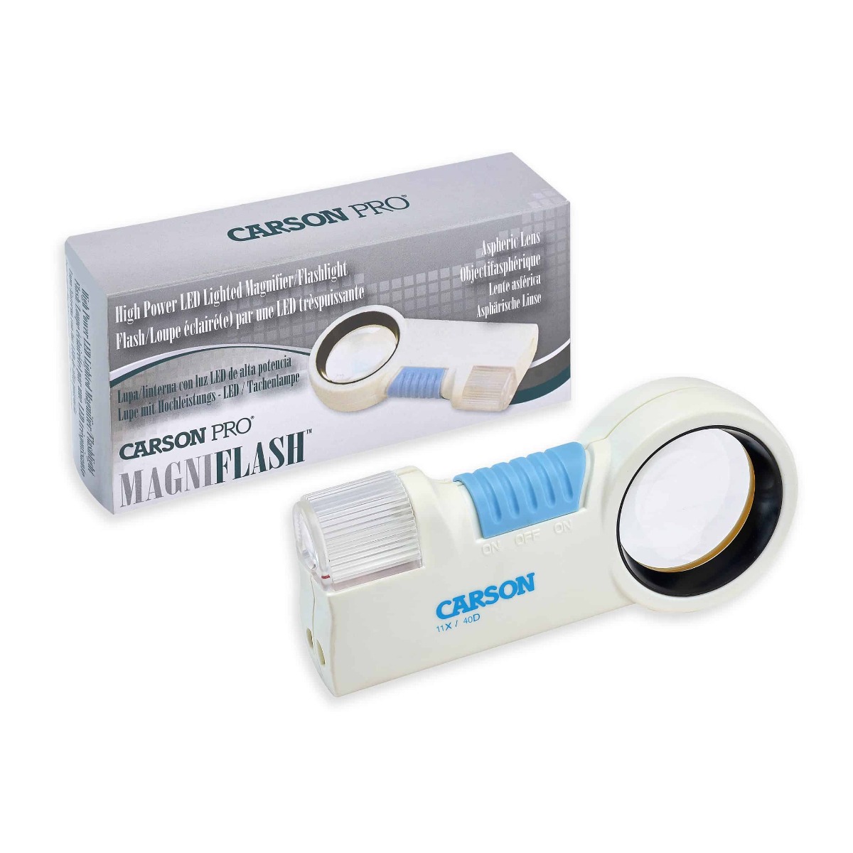 Carson MagniFlash 11x Aspheric Lens Magniﬁer and Flashlight