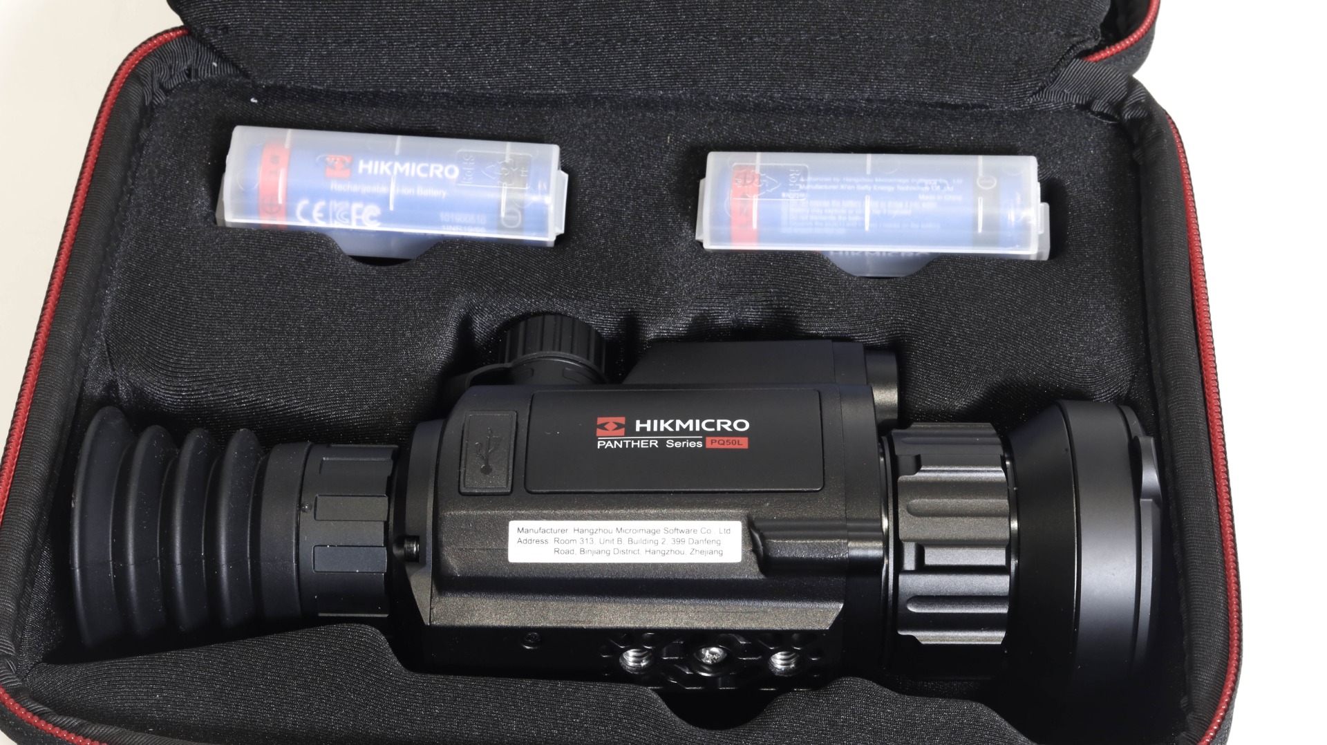Ex-Demo HIKMICRO Panther Pro PQ50L 50mm LRF 35mK 640x512 12µm Smart Thermal Weapon Scope w/ HM-Thunder Rail - DEM00442