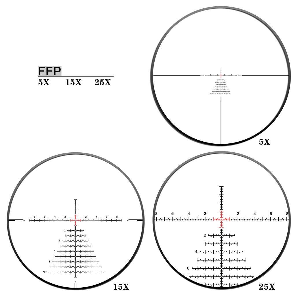 Discovery Optics ED-PRS Gen II 5-25x56 FFP Illuminated Side Focus Rifle Scope