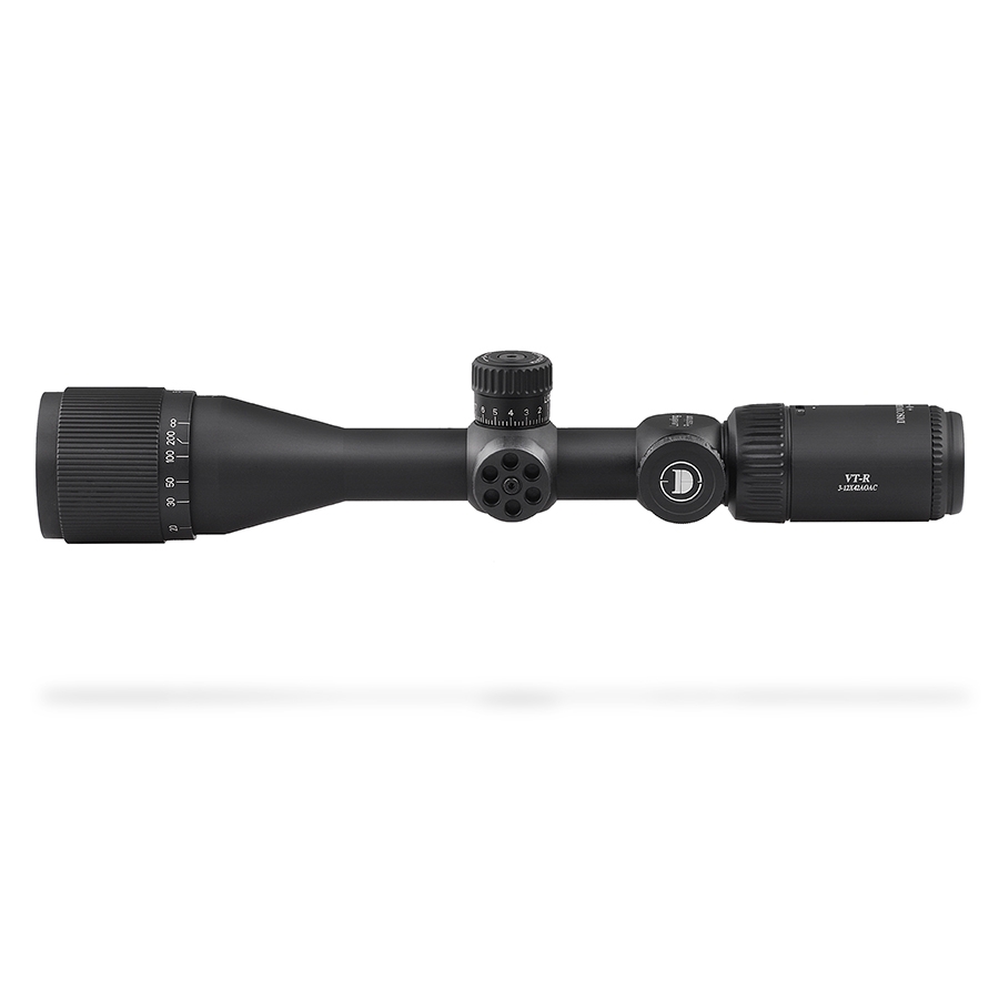 Discovery Optics VT-R 3-12x42 SFP Illuminated 1/4 MOA Front Focus Rifle Scope – Free 9-11mm Dovetail Mounts Included