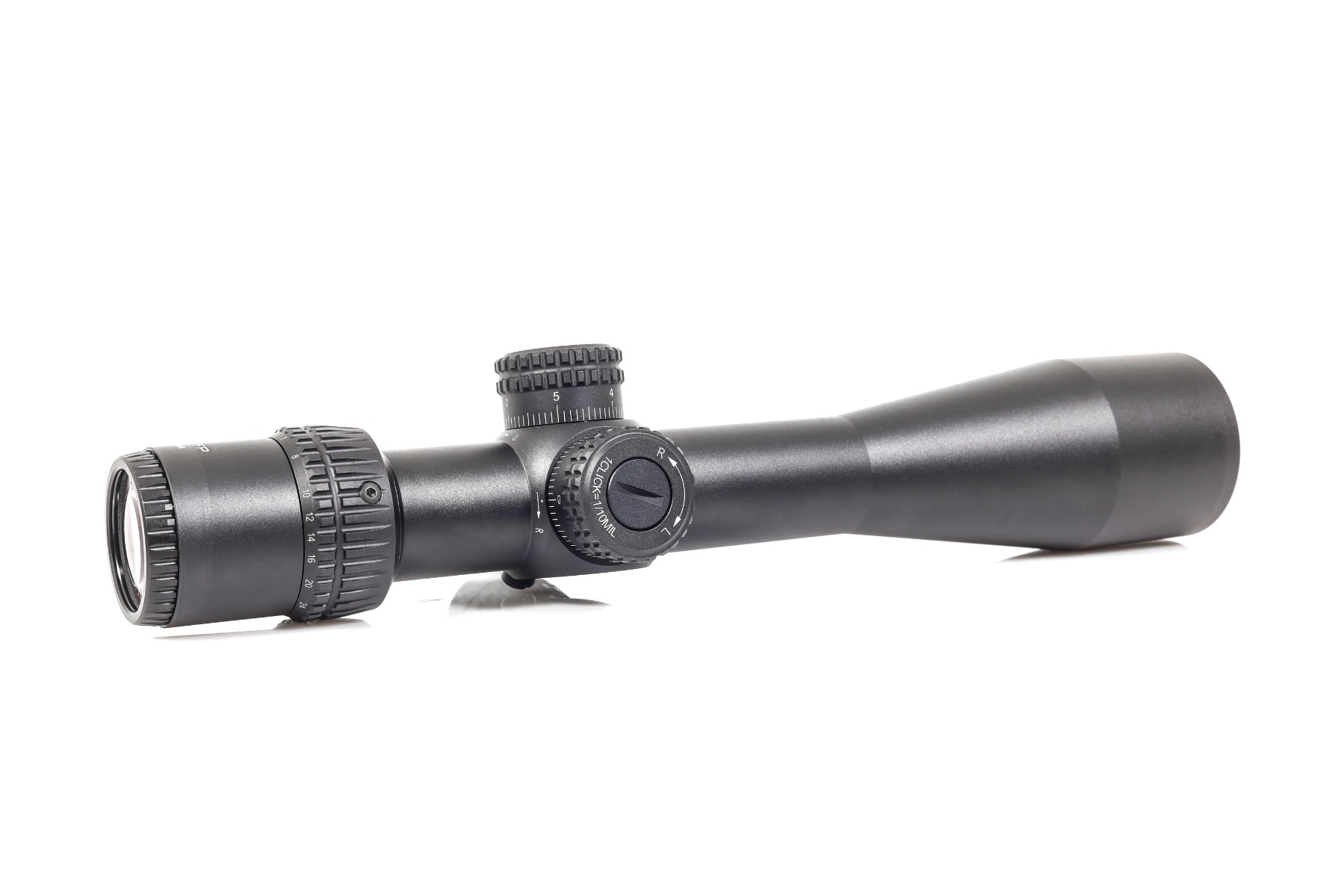 **Stiff Parallax** ELLTECH UCS 6-24x44 FFP MR1X 0.1 MRAD Illuminated Rifle Scope + WULF 30mm/1 inch Picatinny Scope Accessory Mount
