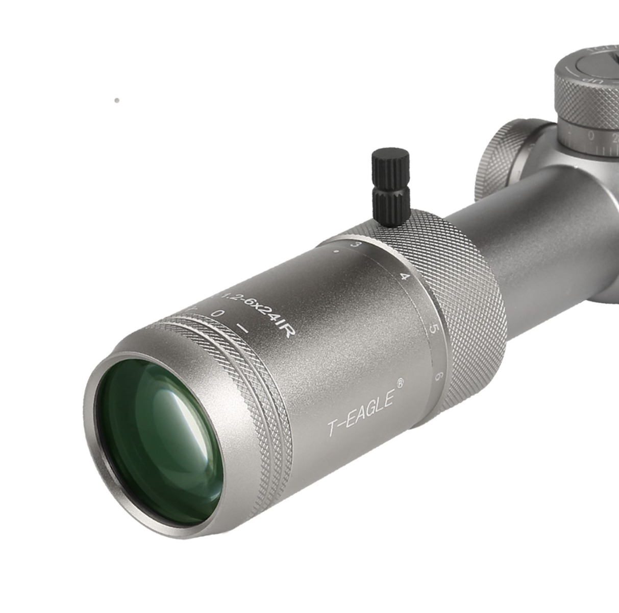 T-Eagle ER 1-6x24 Illuminated SFP MOA WA 1/2 MOA Rifle Scope with Rings - Silver