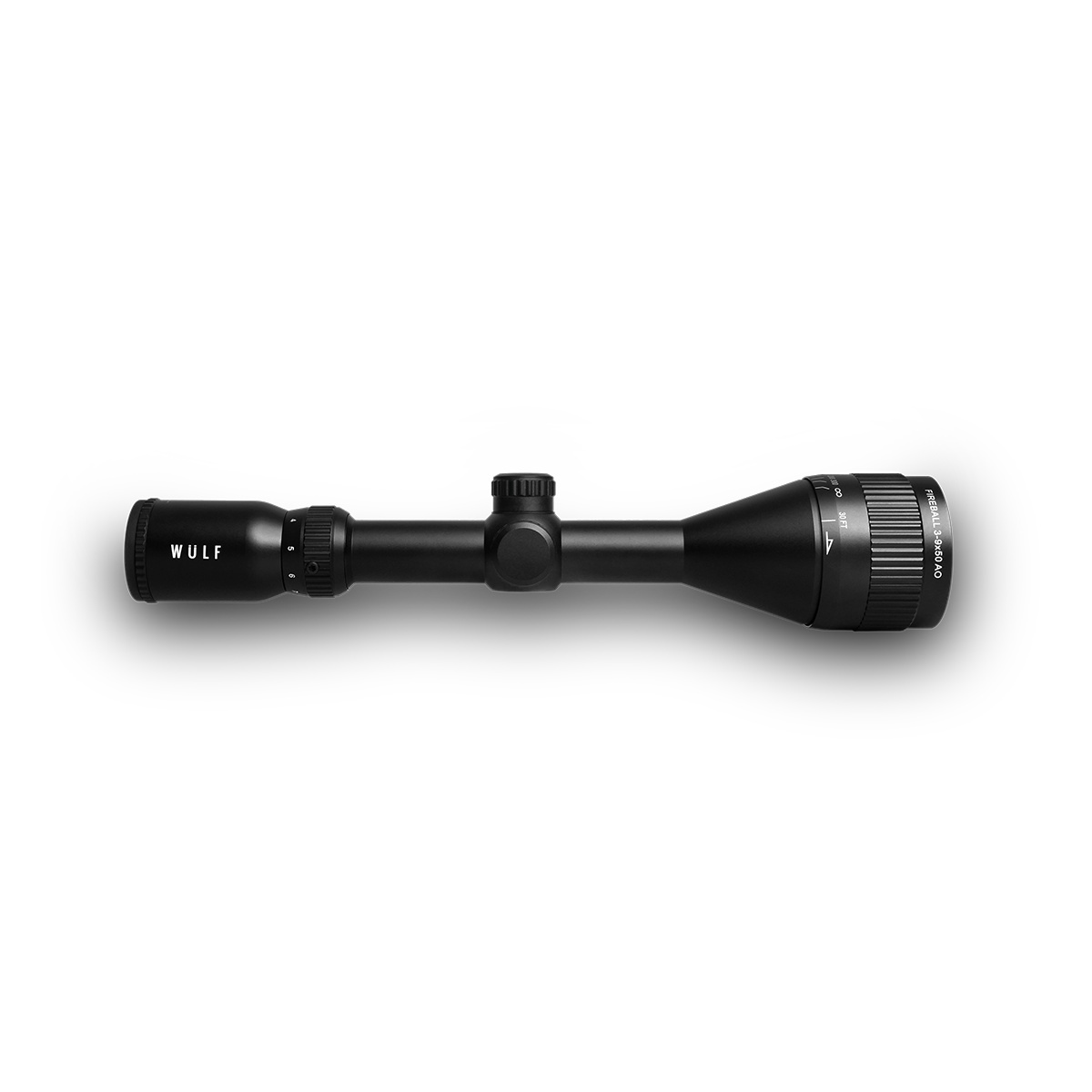 WULF Fireball 3-9x50 AO SFP Non Illuminated Half Mildot 0.1 MRAD Rifle Scope w/ 9-11mm Rings