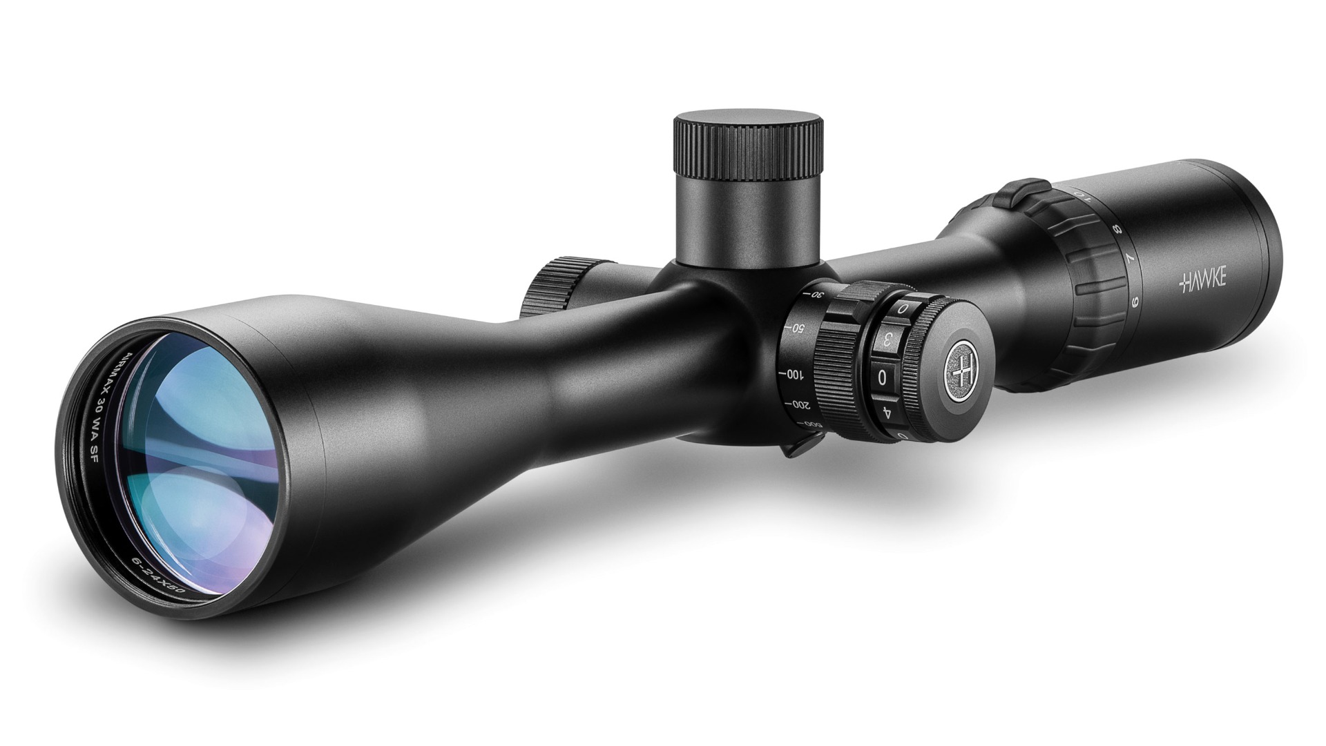 Preowned TSP Hawke Airmax 30 WA SF 6-24x50 SFP 0.1MRAD AMX IR Rifle Scope - SOG40