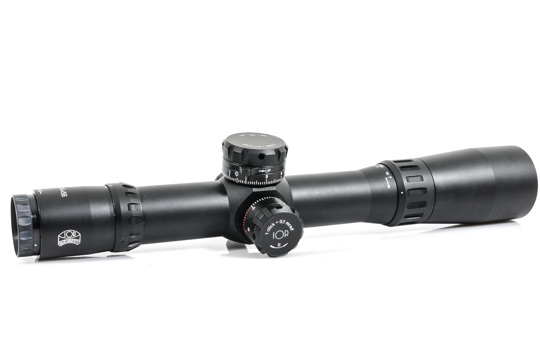 IOR Nemesis 9-36x56 FFP Illuminated MRAD 0.1 MRAD 40mm Zero Stop Rifle Scope with Free Rings