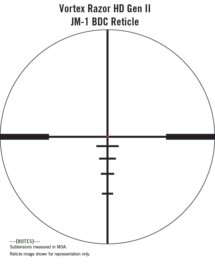 Vortex Razor 1-6x24 HD Gen II-E JM-1 BDC MOA IR 30mm Rifle Scope