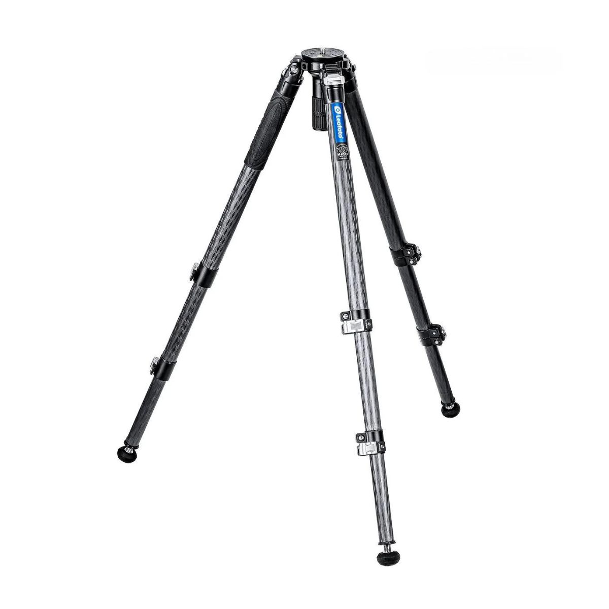 Leofoto Manba LVM Video Head System LVM-323C Flip Lock Carbon Fibre Tripod - Max Load 25kg, Min 180mm, Max 1550mm