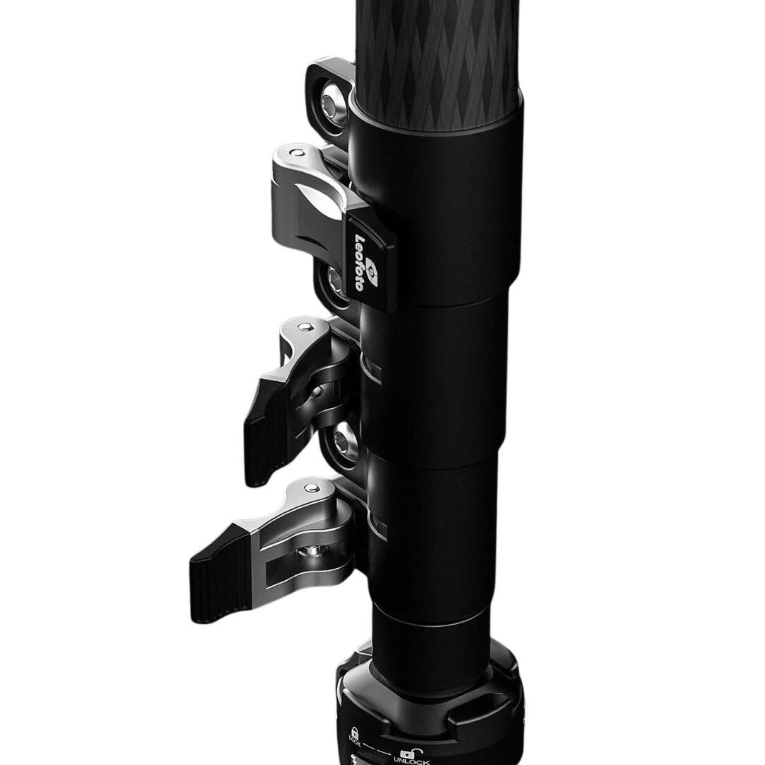 Leofoto Wan Pro MV-324C&BV-10 Flip Lock Carbon Fiber Monopod - Max Load 5kg, 770mm to 1900mm