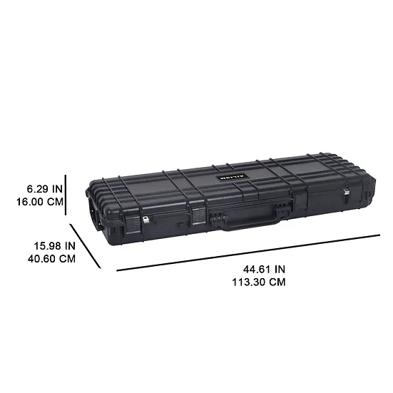 Meijia Medium Heavy Duty Wheeled Hard Rifle Case with Eggshell Foam - 106x34cm - TSA Approxed