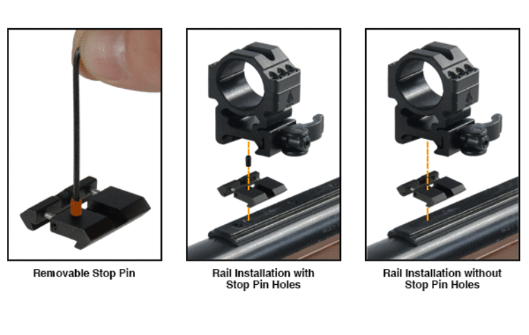 UTG .22/Airgun to Picatinny/Weaver Low Profile Snap-in Adapter