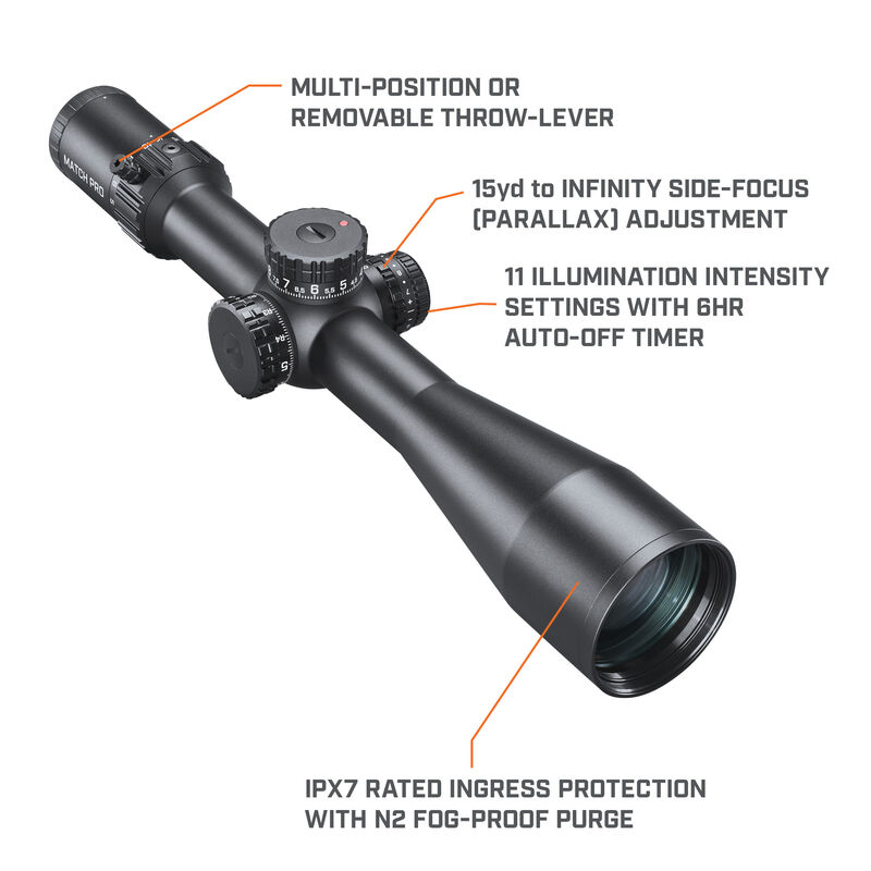Bushnell Match Pro ED 5-30x56 FFP Illuminated Deploy MIL 2 0.1 MRAD 34mm Zero Stop Rifle Scope