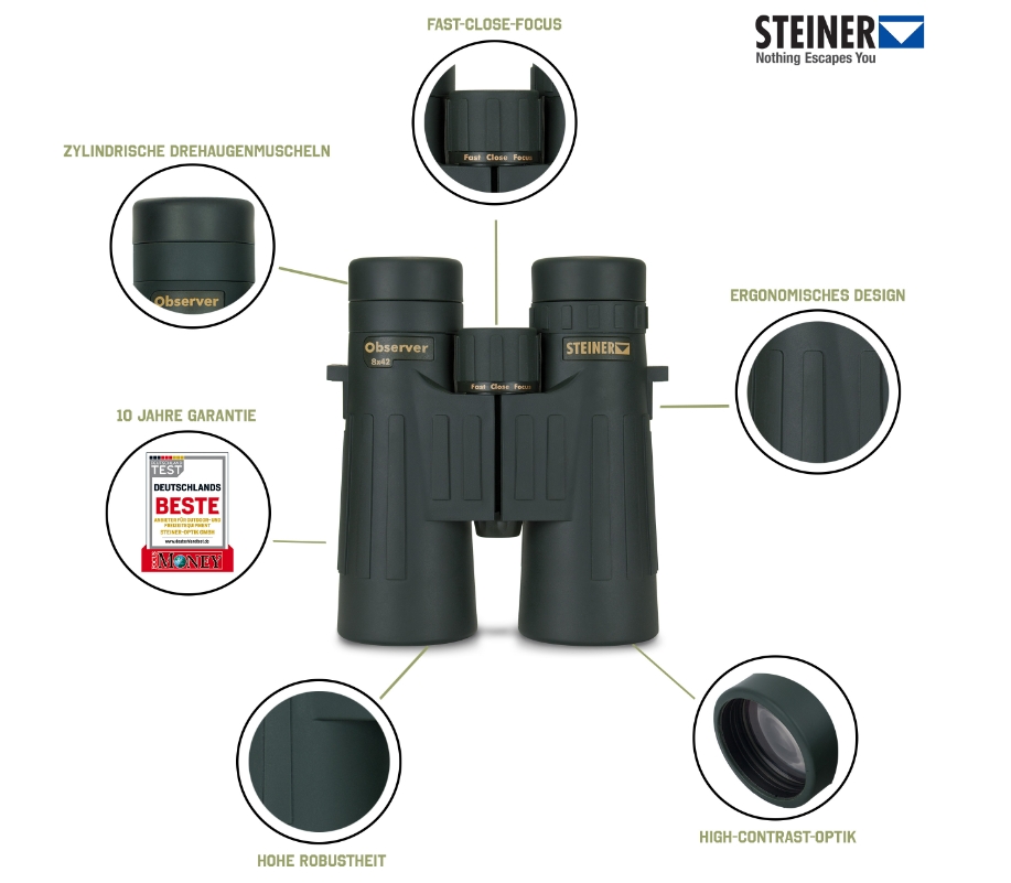 Steiner Observer 8x42 Full Size Binoculars