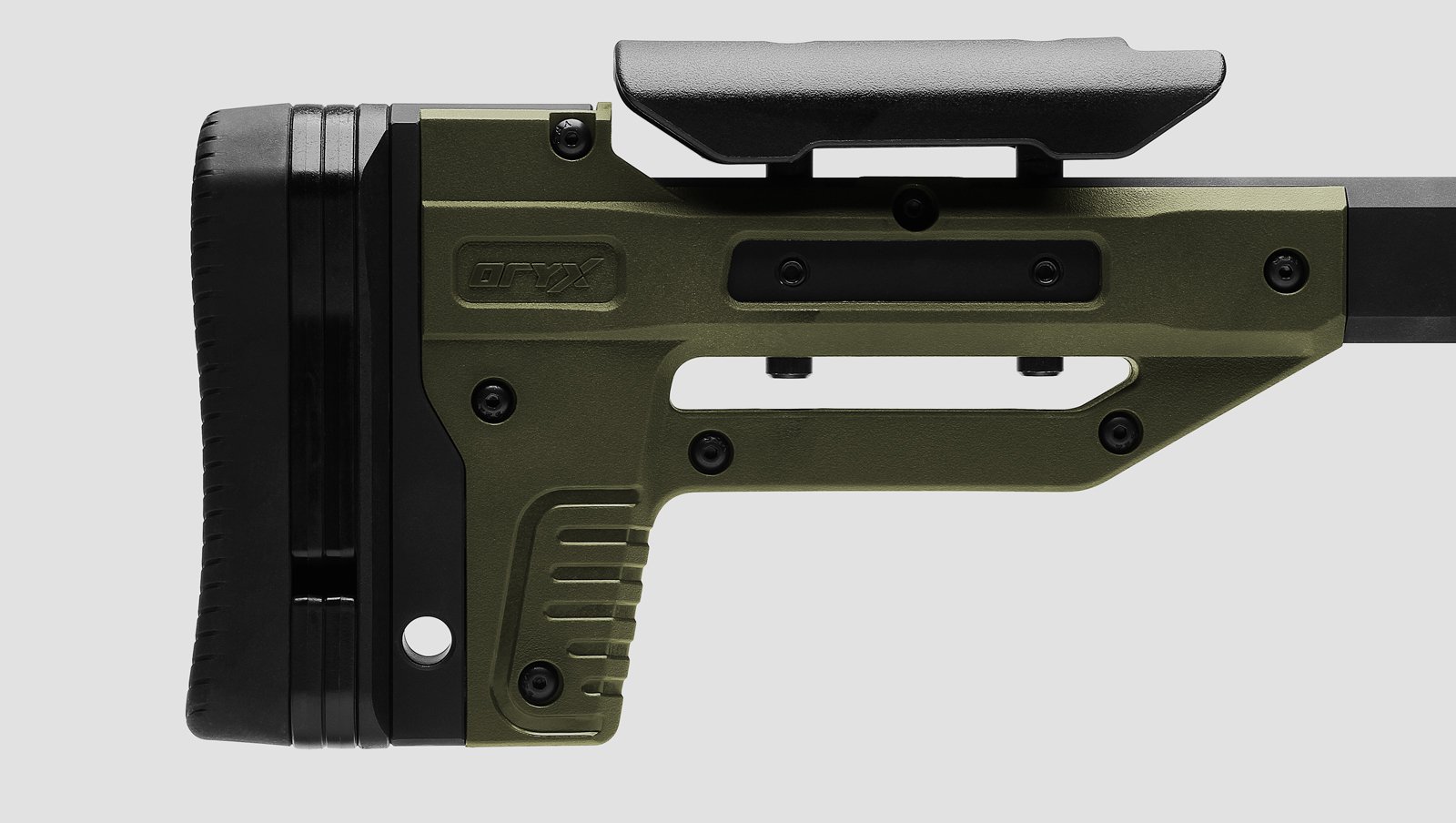 MDT ORYX Tikka T3 Long Action Right Hand Black/OD Green Rifle Stock 
