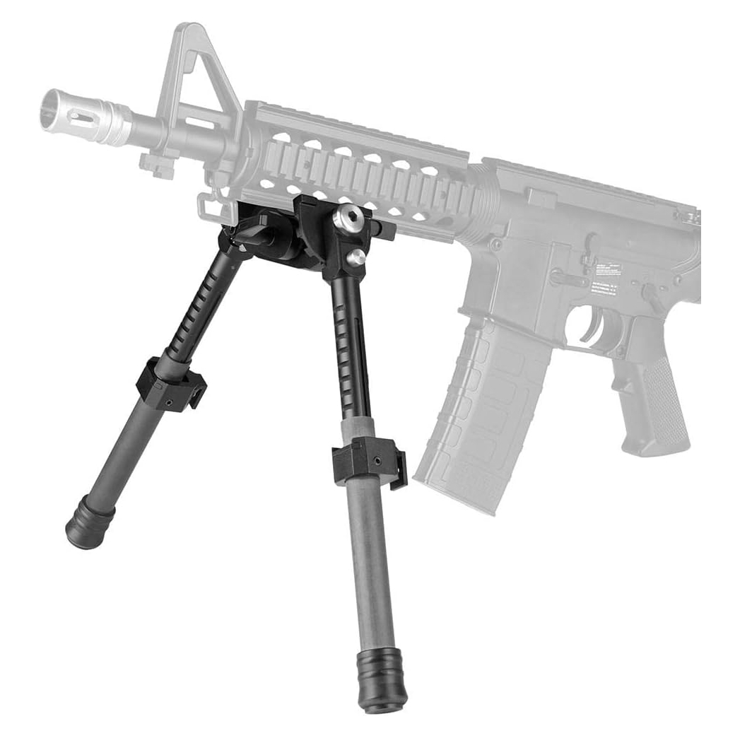 T-Eagle V10 Aluminium 6-9 Inch Notched Leg Swivel Bipod with Picatinny Mount